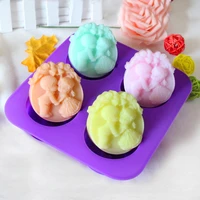 silicone mold for soap cake molds pudding jelly pastry baking tool 4 holes boys and girls angel shape