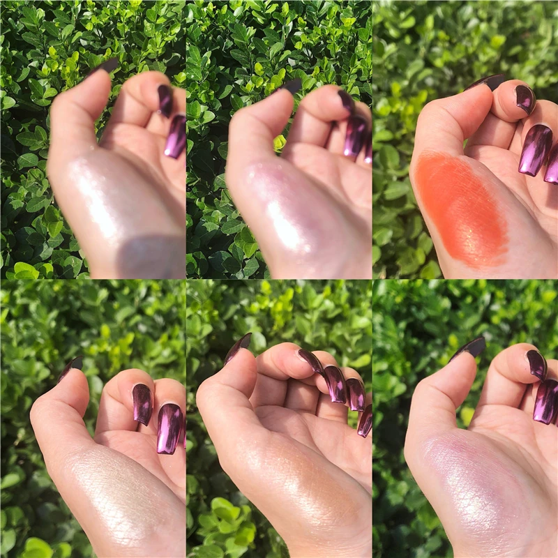

Diamond Shimmer Face Highlighter Palette Iluminador Bronzer Powder Brighten Body Glitter Makeup Highlight Cheek Face Blusher