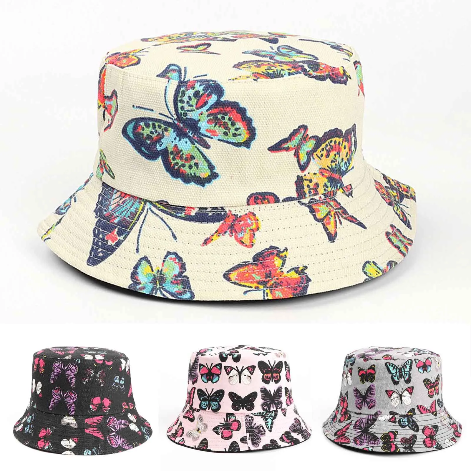 

Tie Dye Summer Hat Women And Men Outdoor Printing Pattern Hats Unisex Fisherman's Hat Sun Cap #5