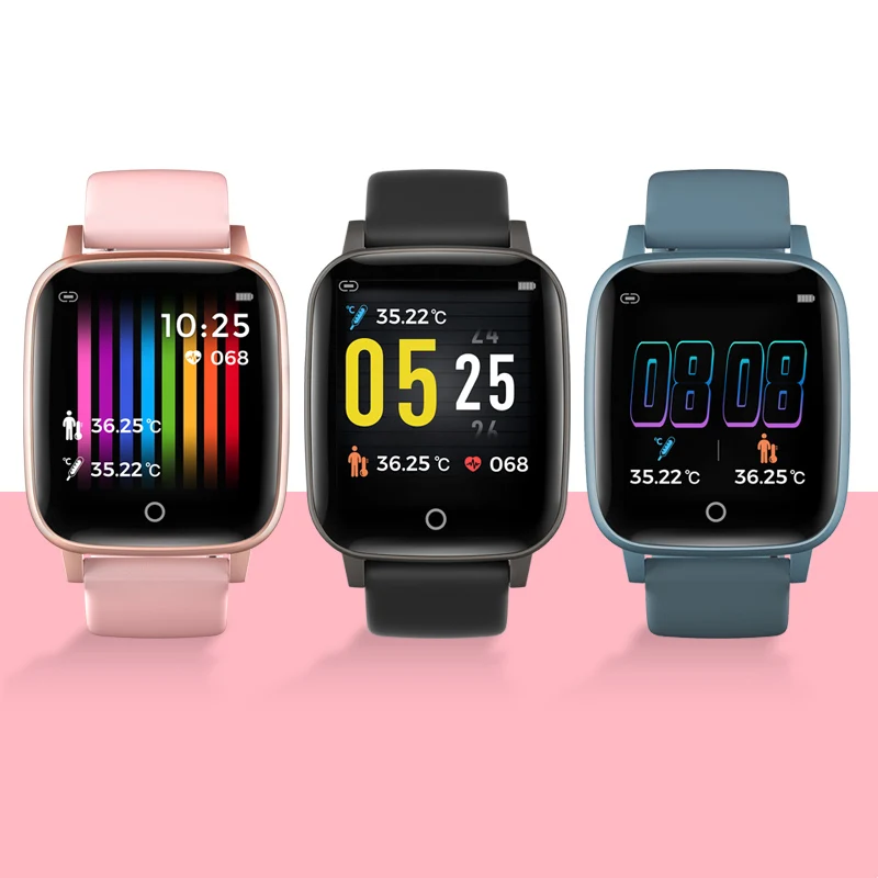 

Smart Watch Touch Screen Smartwatch With Heart Rate Monitor Temperature measurement for Men Women for iPhone Android Phone