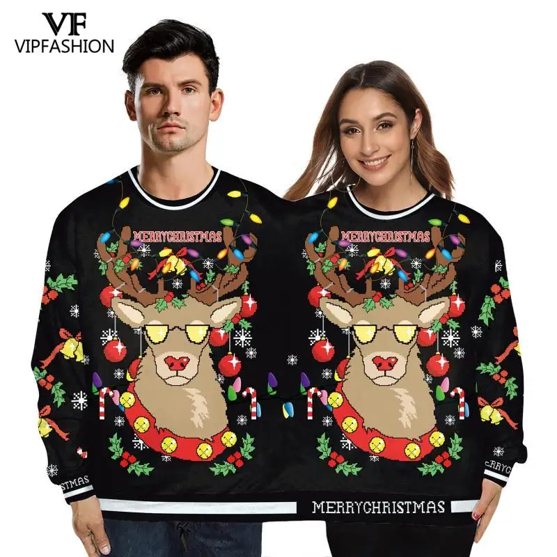 VIP модные зимние пары уличная Толстовка уродливые рождественских каникул