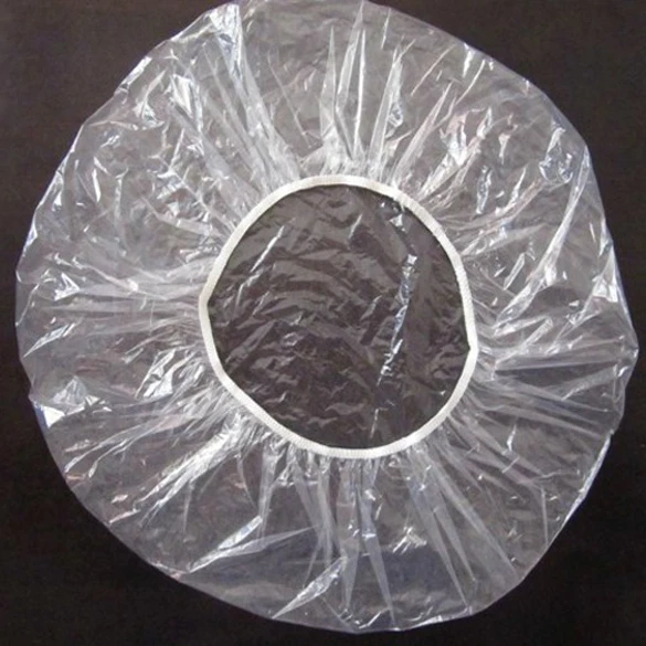 

100pcs Disposable Hat Hotel One-Off Elastic Shower Bathing Cap Clear Salon