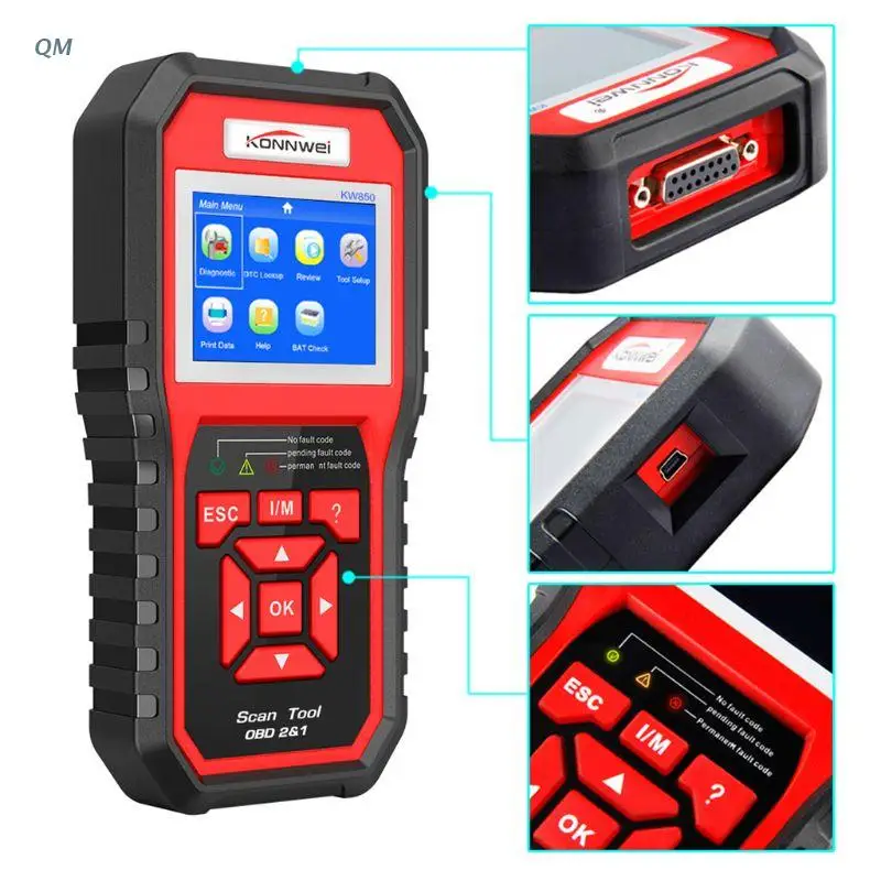 

KW850 OBD2 Scanner Auto Diagnostic Scanner Full Function Car Diagnosis Scanner 13MF