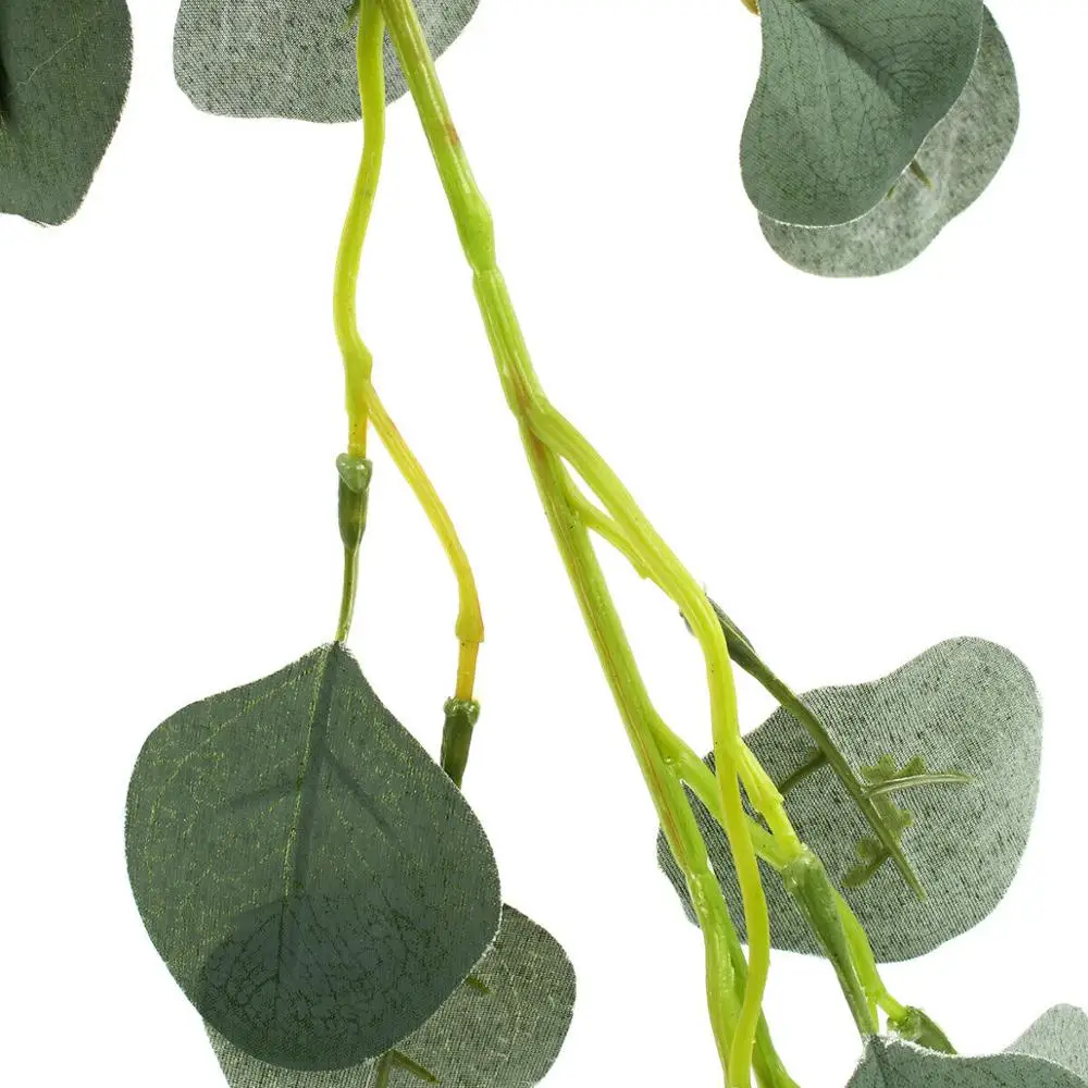 Искусственный эвкалипт гирлянда длинный серебряный доллар лист Листва растений