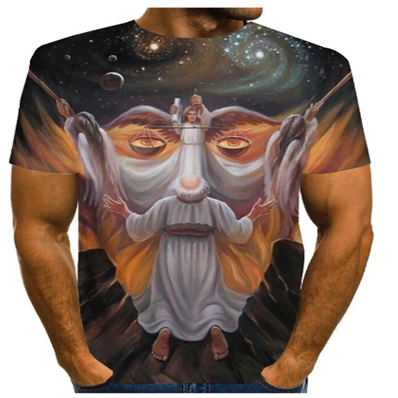 

Summer New Top T-shirt Men's Summer T-shirt 3D Printing Casual Fashion Horror Funny Workout T-shirt