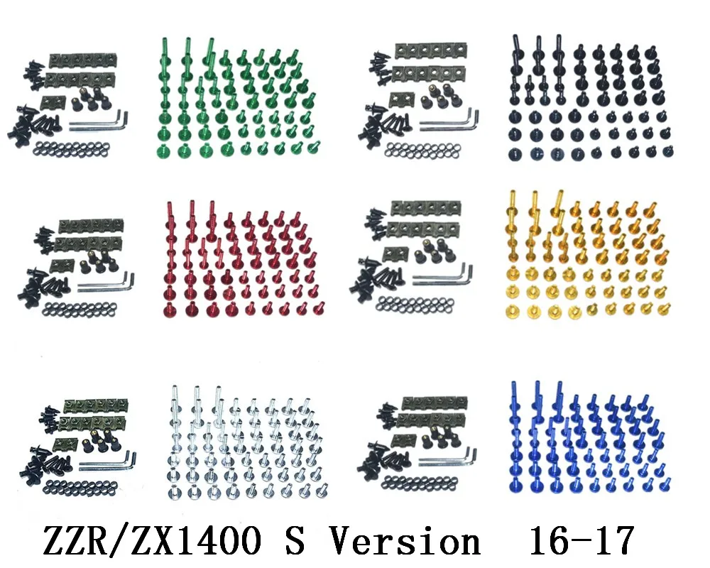 Мотоцикл Полный Обтекатель Болты Комплект бодикон винты для Fit KAWASAKI ZZR/ZX1400 S