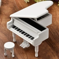 piano wooden music box style mini piano toys grand gifts for valentines day classical nice music box with stool craft