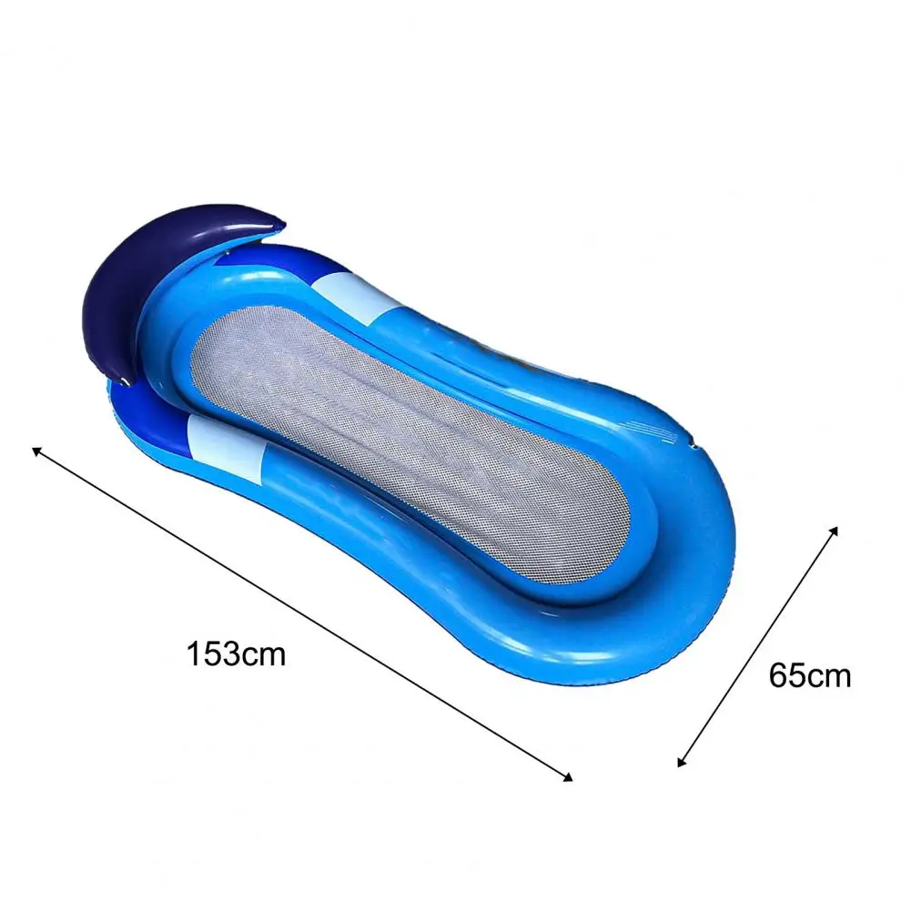 

Hammock Pool Lounger Lying on Water for Swimming Party Pool Float Inflatable Foldable PVC with Armrests Recliner