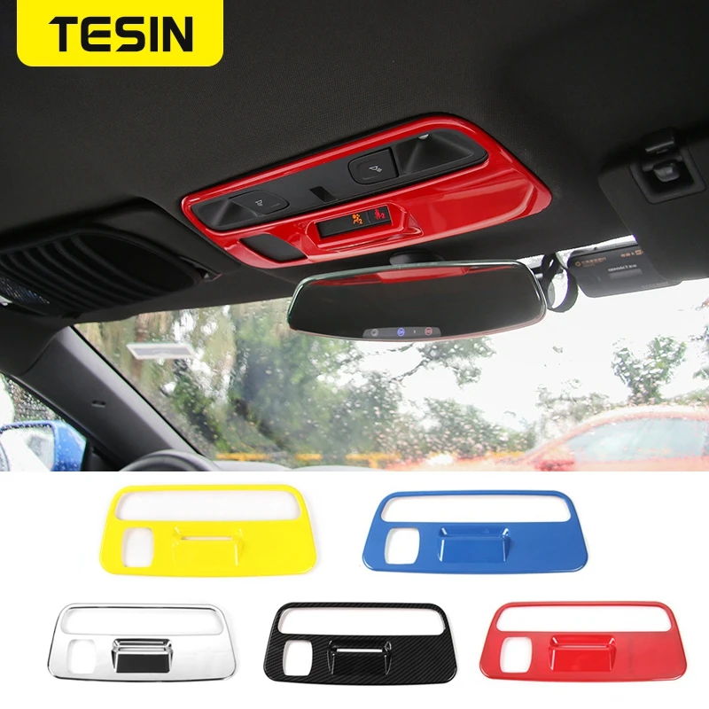 

TESIN ABS лампа освещения кабина крышка лампа для чтения декоративная отделка панели рамка для Chevrolet Camaro 2016 2017 Стайлинг автомобиля