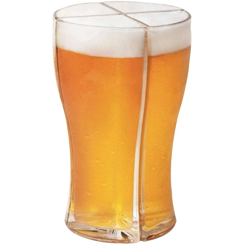 

New Super Schooner Beer Glass Mug Cup Separable 4 Part Large Capacity Thick Beer Mug Glass Transparent For Club Bar Party
