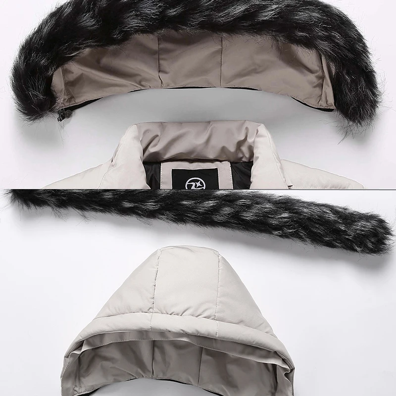 Detachable Hooded Jacket Men 2021 Winter Warm Thick Parkas Coat Male Casual Patchwork Windproof Overcoats Jacket Autumn Outwear