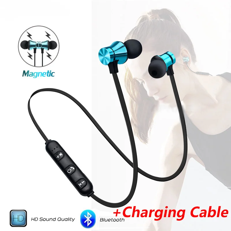 Магнитные беспроводные bluetooth наушники XT11 музыкальная гарнитура спортивные с