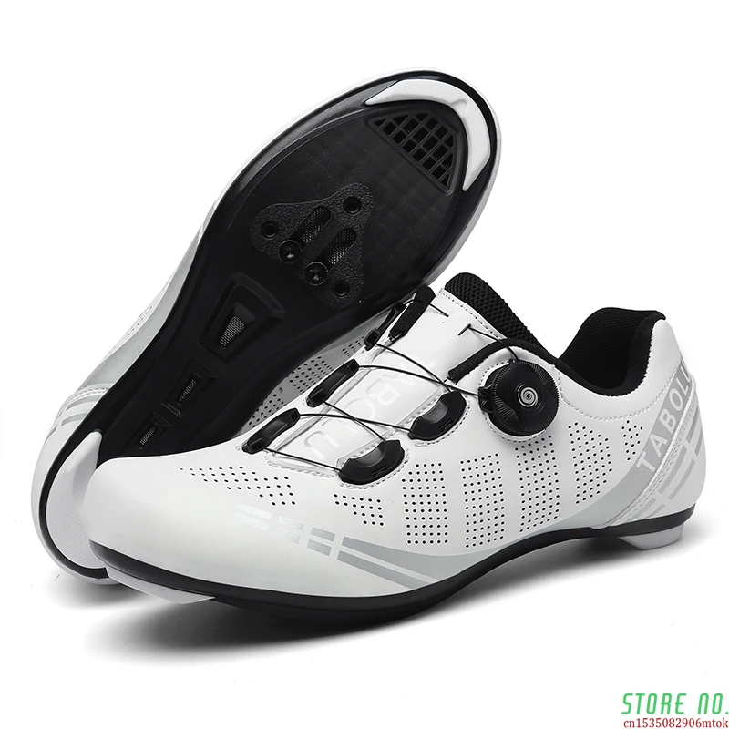 

Road Cycling Shoes Sneaker White Professional Mountain Bike Breathable Bicycle Racing Self-Locking Shoes