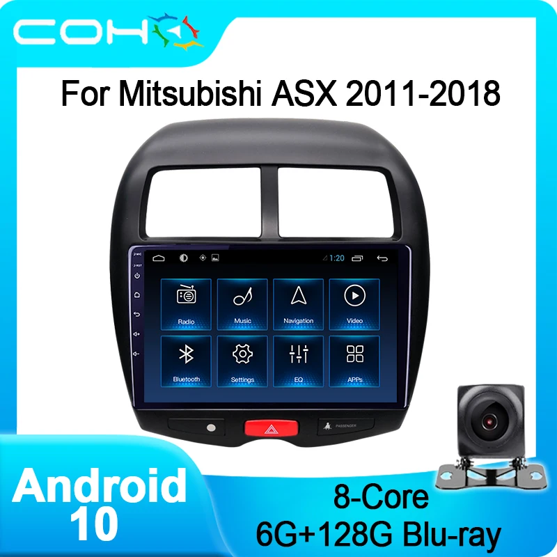 COHO для Mitsubishi ASX 2011 2018 видео Автомобильный мультимедийный плеер Радио Стерео Android 10