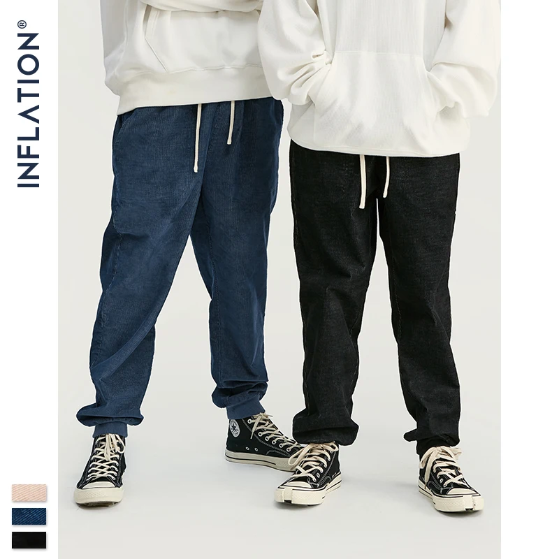Мужской вельветовый комбинезон INFLATION Design зимние свободные однотонные штаны