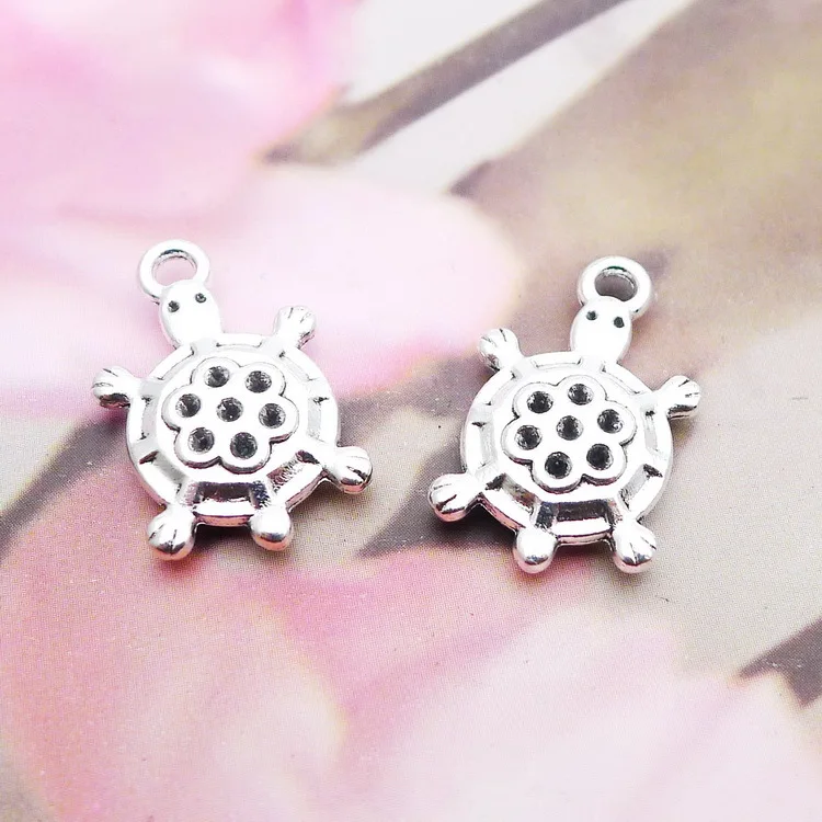 

15pcs/Lot 12x19mm Antique Silver Color Turtle Sea Tortoise Charms Pendant For Jewelry Making DIY Jewelry Findings