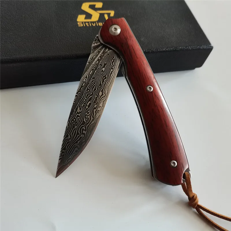 Складной нож Eafengrow sitive ST226/223 VG10 дамасское лезвие карманный для выживания охоты