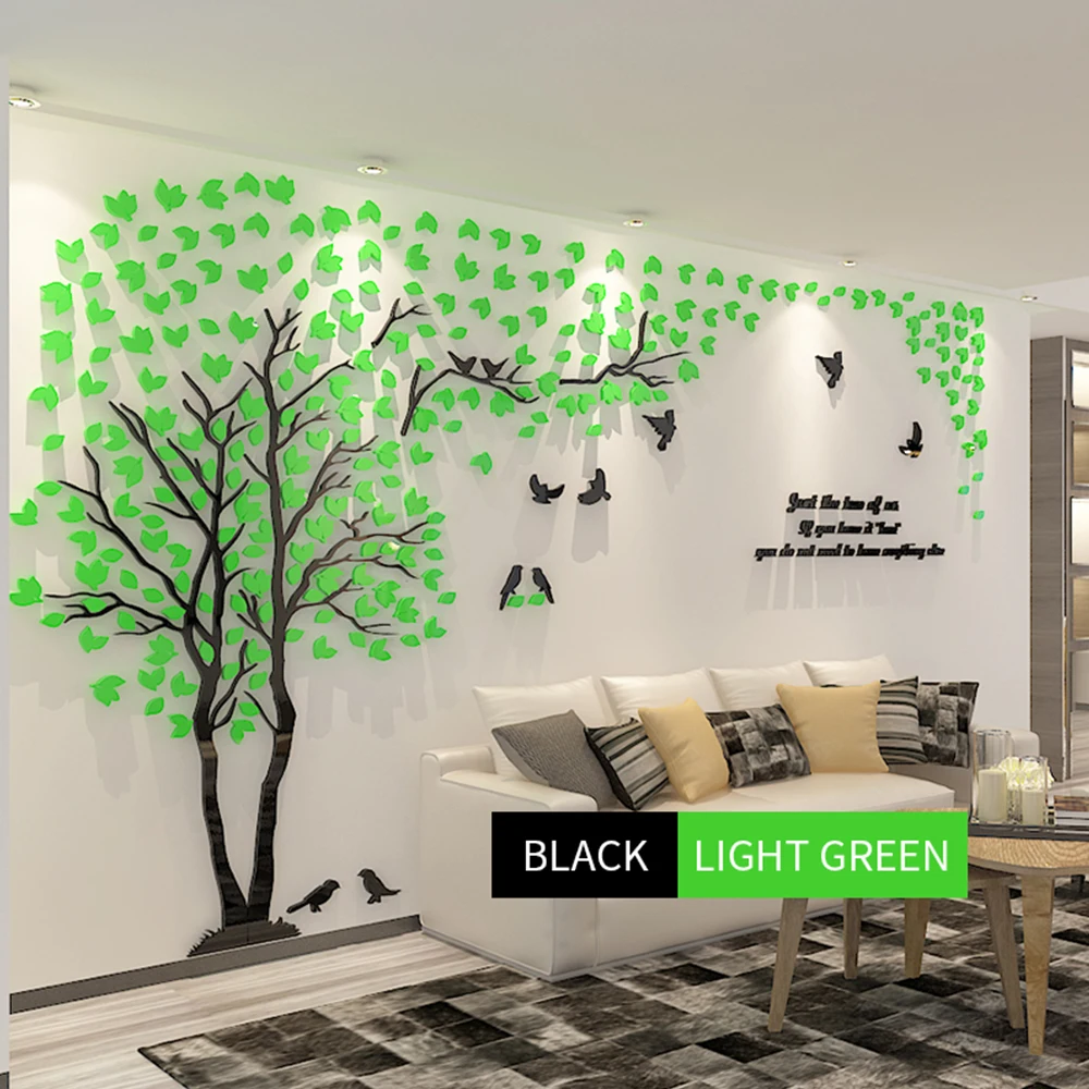 

3D Wall Stickers Love Tree Mirror Stickers Room Decoration Wall Stickers Home Decor Creative Colorful Waterproof