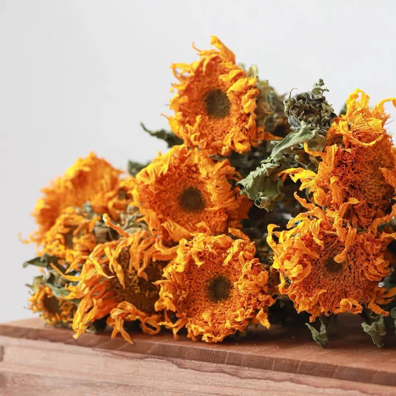

New Arrival New Natural Dried Bouquet Teddy Sunflowers Rudbeckia Home Wedding Party Balcony Dining Table