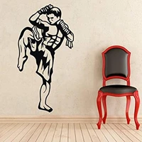 vinyl wall decal kickboxing muay thai sports wall stickers home interior decoration murals removable art wall decor decal b074