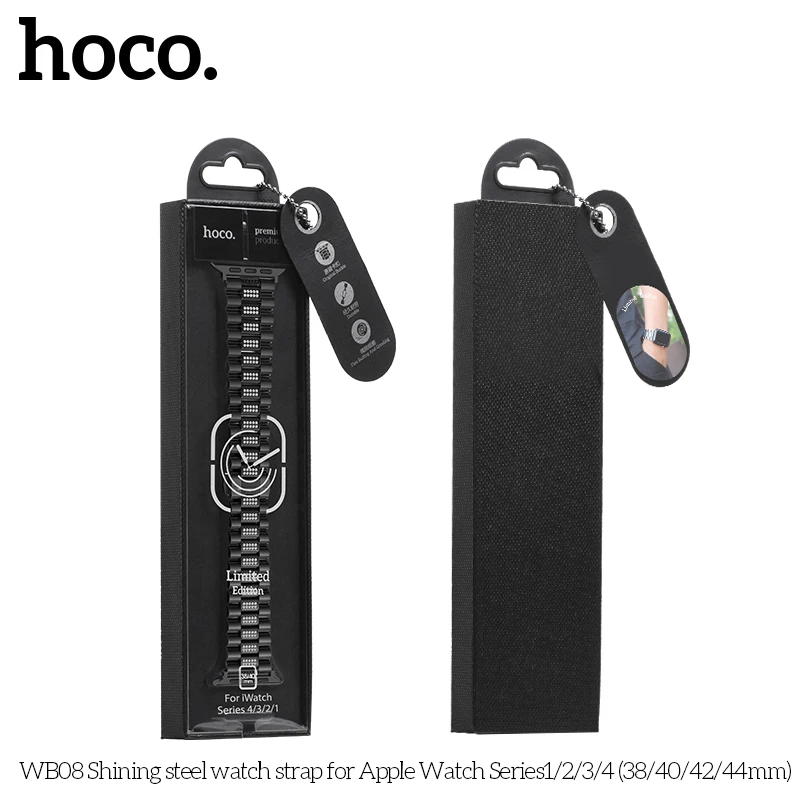 Ремешок из нержавеющей стали HOCO Bling Diamond для Apple Watch Series 1 2 3 4 ремешок iWatch 42 мм 44 38 40