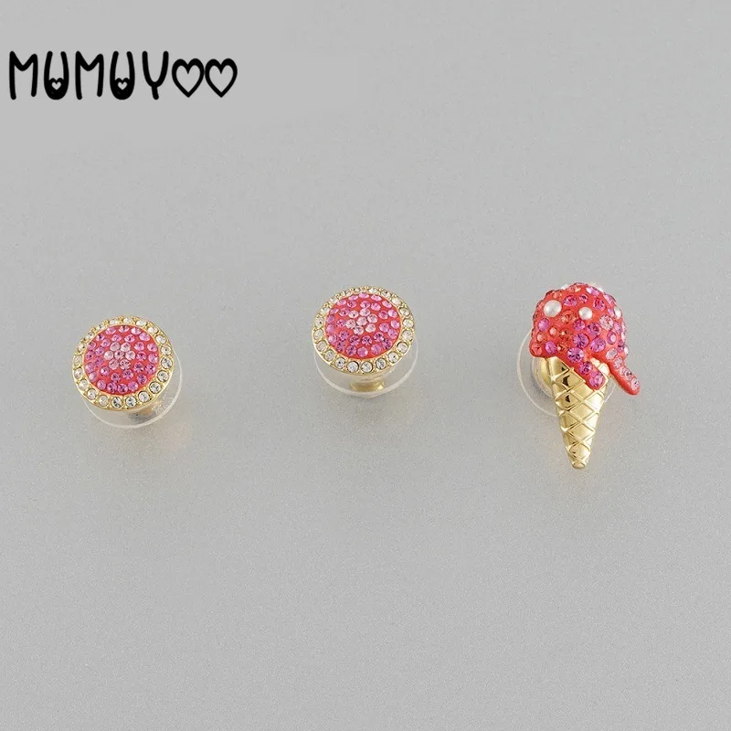 

Fashion jewelry high quality, charm and cute ice cream, exquisite fashion, female earrings, earrings, three-piece set