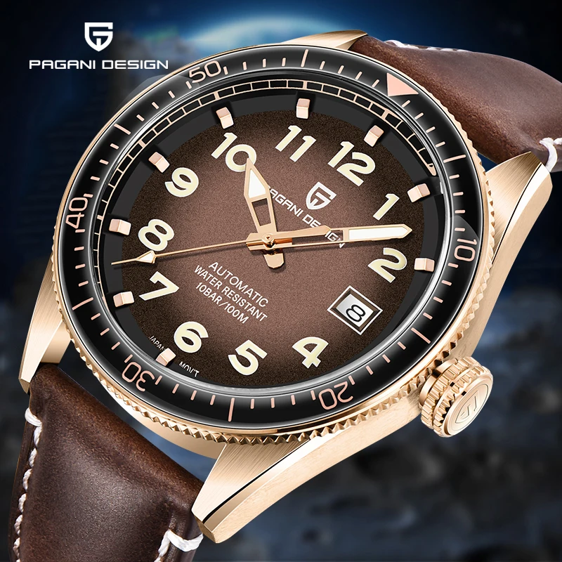

Pagani Design Luxury Watches For Men Automatic Mechanical Military Wristwatch Business Leather Band Men's Watches reloj hombre