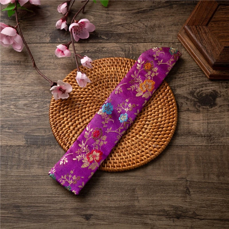 Чехол для вентилятора в китайском стиле винтажная вышивка Цветочная ручная