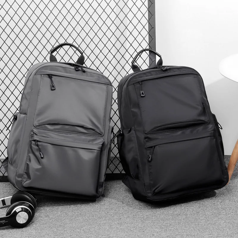 Fashion Large Capacity Waterproof Men's Backpack Soft Polyester Multifunction School Backpack Laptop Travel Shopping Bags Mens