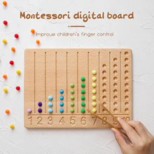 Montessori Rainbow Board Digital Tracking Board Color Sorting Educational Natural Wooden Nordic Toys Children Gifts Motor Skills