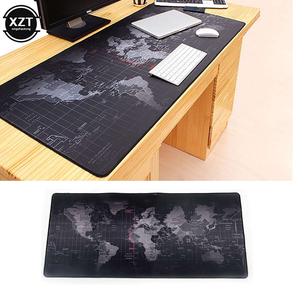 

World Map Speed Locking Edge Large Natural Rubber Mouse Pad Waterproof Game Office Desk Mousepad Keyboard Mat for Computer