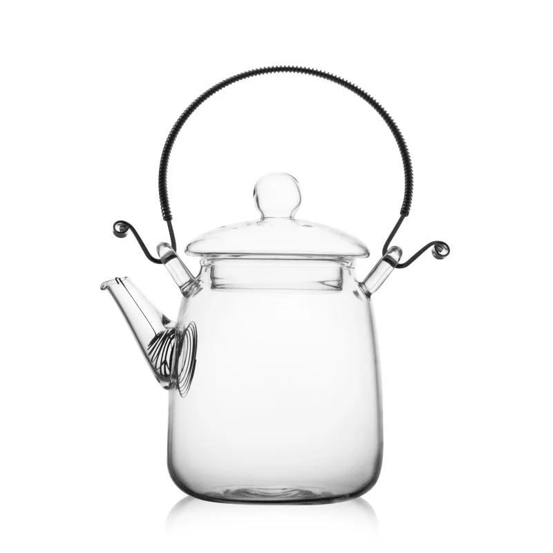 

Japan StyleTeapotTea Pot Clod Hot Water Kettle Boiling Glass Teaware Japanese Small Tea Props 270ml
