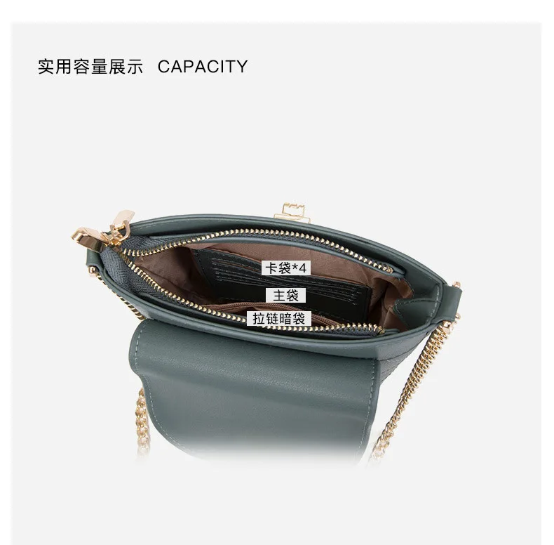 

2021 new women's handbags foreign trade leather bags first layer cowhide women's fashion trend rhombic chain messenger bag