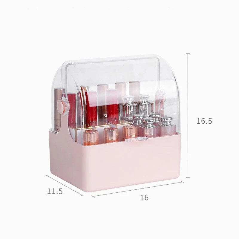 

Lipstick Holder Makeup Storage Box Cosmetic Organizer Lipstick Holder Plastic Transparent with Cover Waterproof and Dustproof