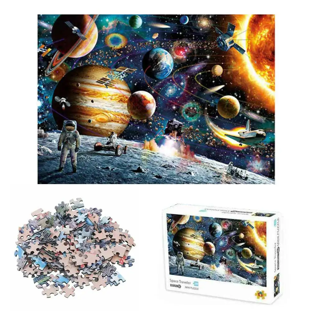 1000 шт головоломки деревянные бумажные Обучающие игрушки пазлы для детей