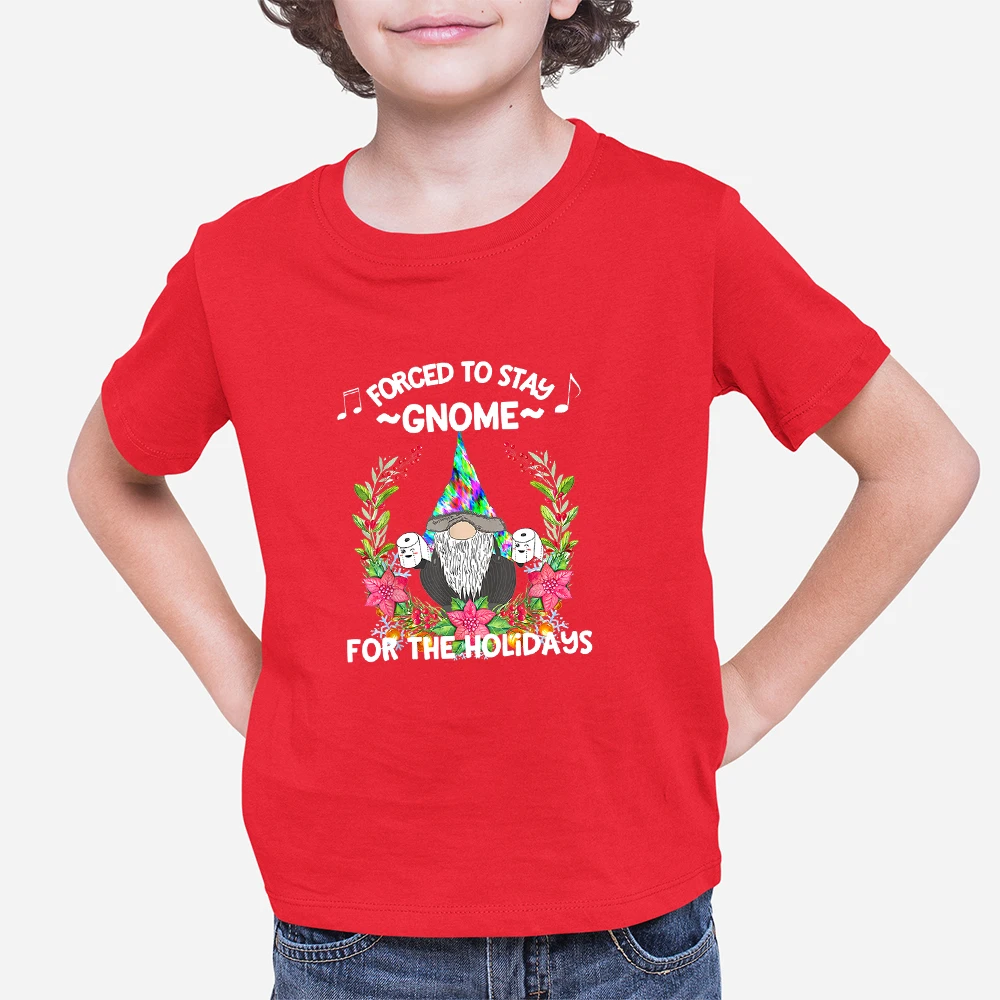 

Merry Christmas Children T Shirt Funny Gnome Printed Short Sleeve Boys Shirt Xmas Kids Clothes Red Tops Toddler Tees Dropship