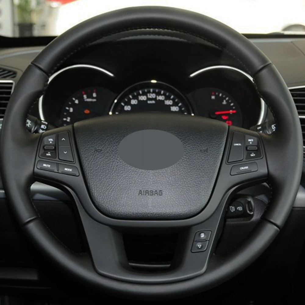 Сделай сам черного цвета из искусственной кожи чехол рулевого колеса автомобиля