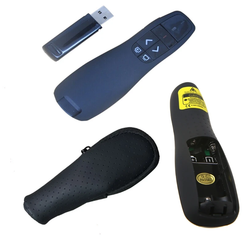 

Black 2.4Ghz for Logitech Wireless Presenter R400 with Red Laser Pointer Pen WA