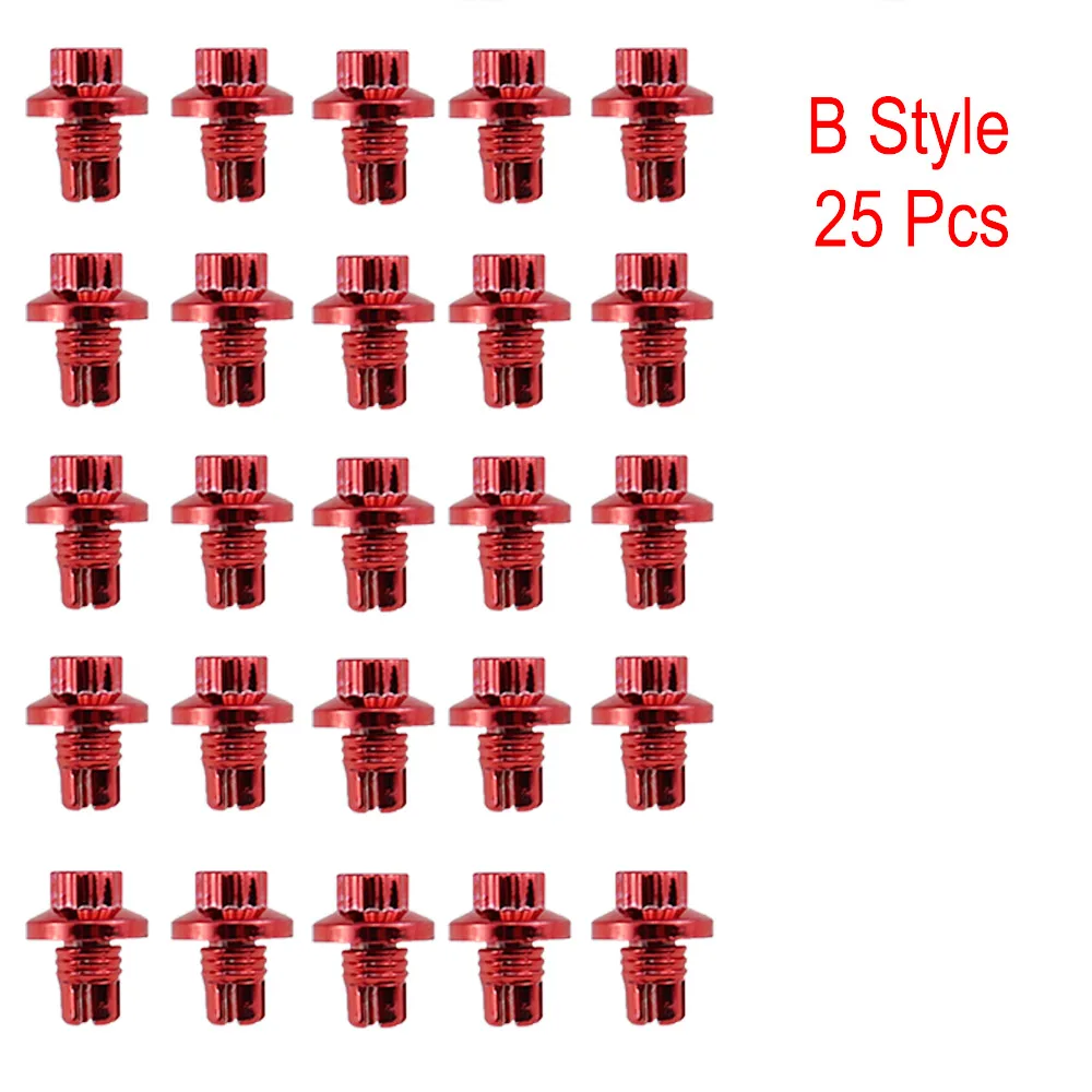 B Style 25pcs Red 25 шт./компл. Фирменная Новинка Пластик Спайк ступицы колеса для автомобиля с заклепками для колесо крышка колесных дисков для губ на шурупе-болте шины автомобиля Тюнинг тюнинга LGMD001-JT& P - Название цвета: B Style 25pcs Red