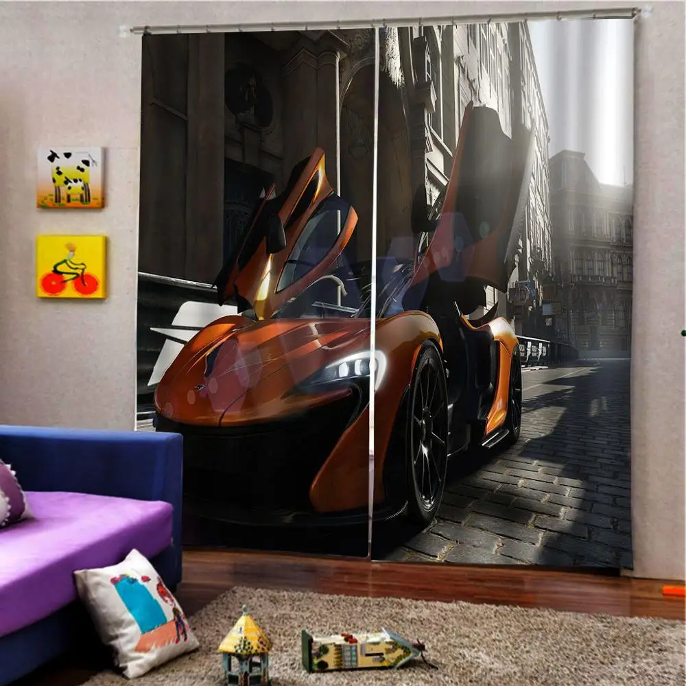 Пользовательские 3D занавески s затемненные Оконные Занавески для гостиной