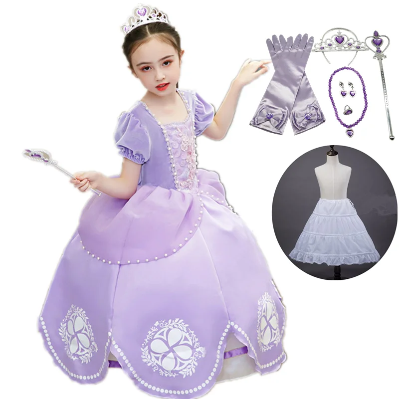 Платье принцессы для девочек Детский костюм косплея детские платья на Хэллоуин и