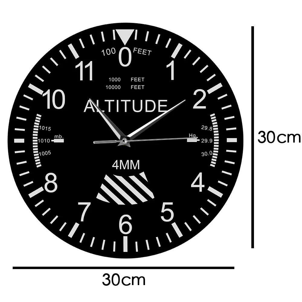 Настенные часы с высотомером стильные бесшумные настенные часы-авиаторы