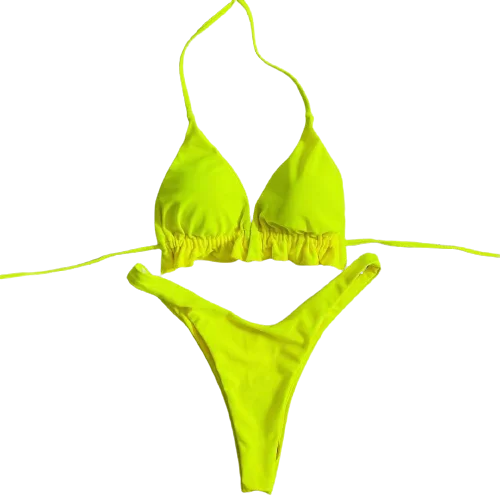 Летние женские сексуальные бандажные бразильские комплекты бикини топ стринги