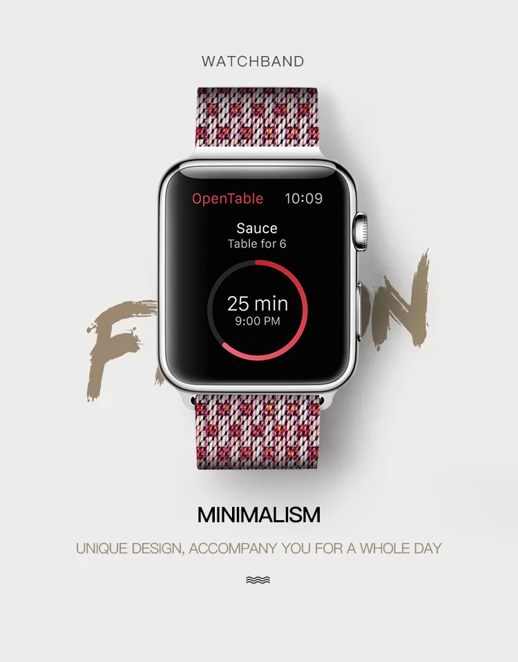 Миланская петля полоса дизайн для Apple Watch полосы 44 мм серия 4 40 мм магнитный браслет браслеты для Iwatch серии 3 ремешок