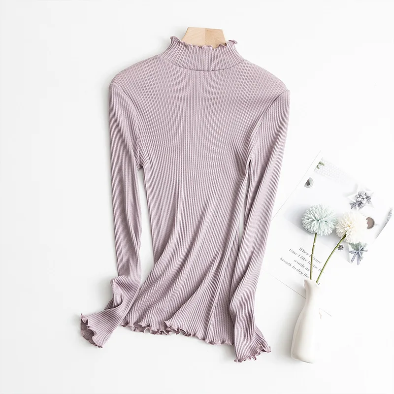 Осенне-зимний вязаный кардиган из шелка и хлопка Теплый жакет пуловер футболка