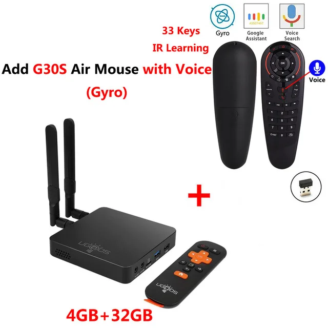 AM6 Pro Add G30S UGOOS ТВ приставка AM6 Pro Amlogic S922X Android 9,0 DDR4 2G/4G 16G/3 2G 5G WiFi 1000M LAN Bluetooth 5,0 4K HD медиаплеер UGOOS AM6 - Цвет: AM6 Pro Add G30S