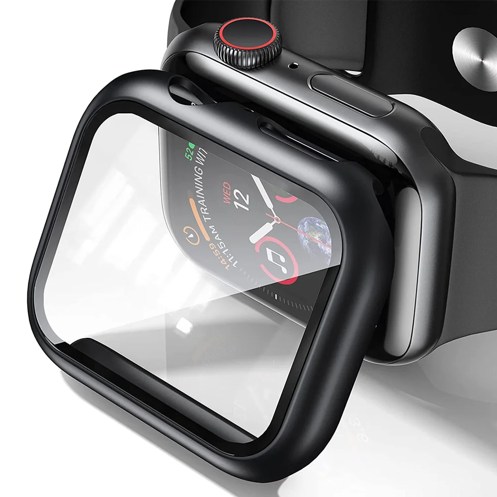 

Чехол для Apple watch Чехол 45 мм 41 мм iwatch 44 мм 40/38/42 мм бампер + Защитная крышка экрана для Apple watch серии 7 6 5 4 3 se