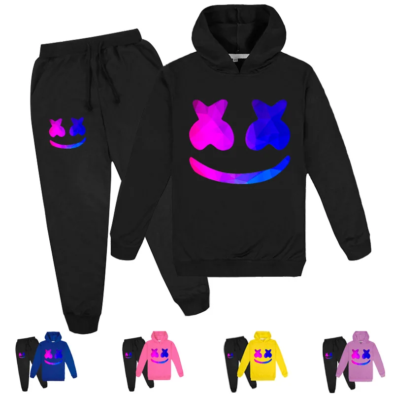 

2-16Y Music DJ Smile Face Hoodie Kids Hip Hop Fashion Streetwear Boys Sweatshirts Toddler Girls Hoodies Children Casual Clothes