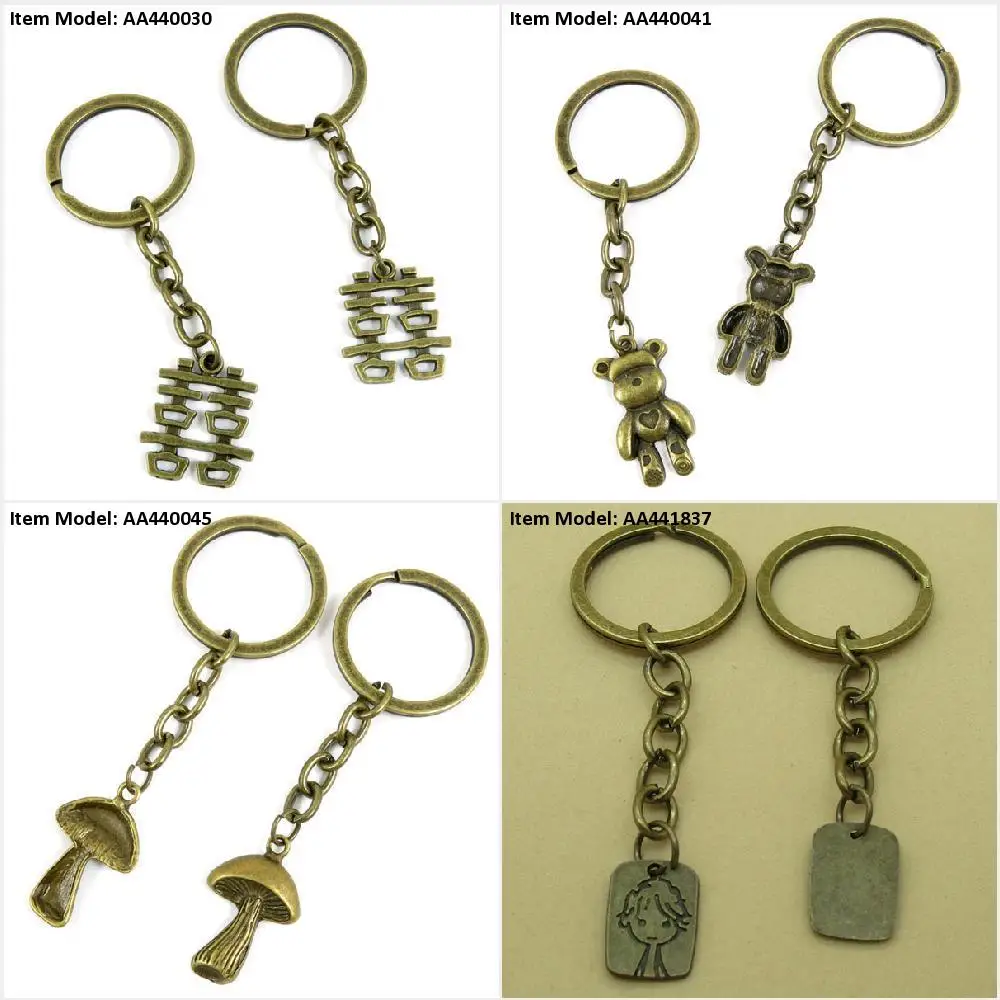 Брелок для ключей двойное счастье медведь винни мальчик гриб знаки ювелирных