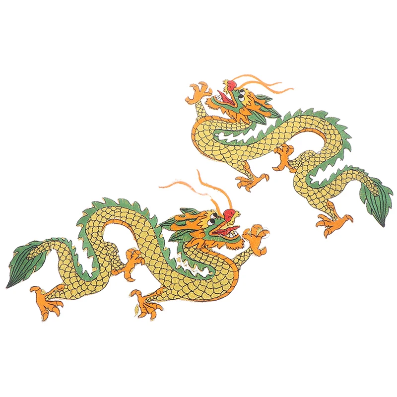 Вышитые нашивки дракона для одежды пришитые на наклейку Швейные аксессуары